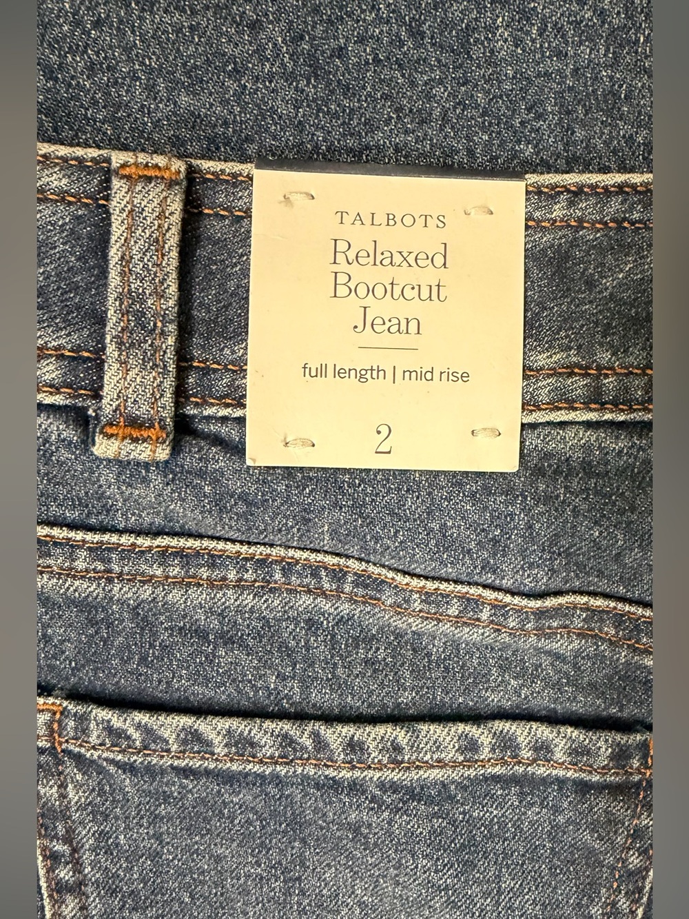 Talbots Relaxed Bootcut Leg Mid- Rise Jeans Women’s Size 2 New - Picture 7 of 8